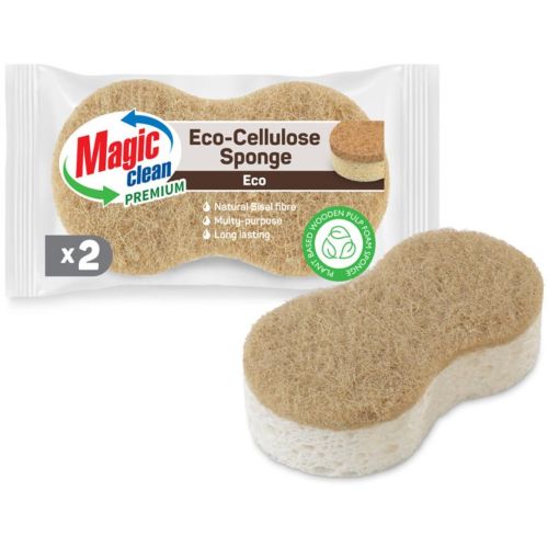 Magic Clean Premium Eco целулозна гъба за универсално почистване (2 бр.)