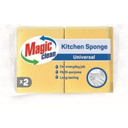 Magic Clean домакинска гъба с канал, 2 бр., 9.5 х 7.0 х 4.0 см (1 бр.)