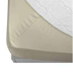 PNG долен чаршаф трико с ластик, екрю, 160/200 см (1 бр.)