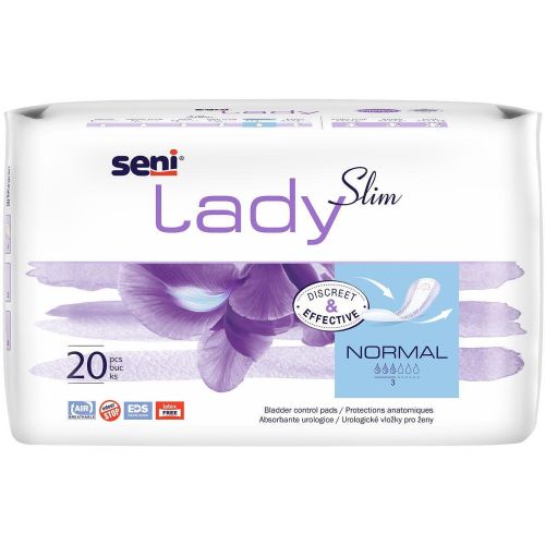 Seni Lady Normal урологични подложки, 10.5 см x 28 см (20 бр.)