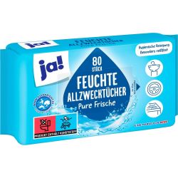 JA! почистващи влажни кърпички океан (80 бр.)