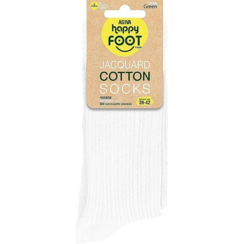 Happy Foottopia чорапи, жакард, бял, памук, размер 39-42 (1 бр.)