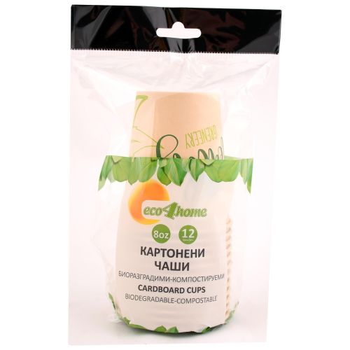 eco4home картонени чаши 250 мл (12 бр.)
