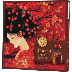 Milete бонбони с вишни в алкохол и черен шоколад (125 г)