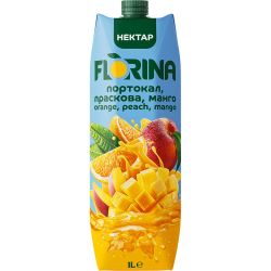 Florina сок праскова, манго и портокал (1 л)