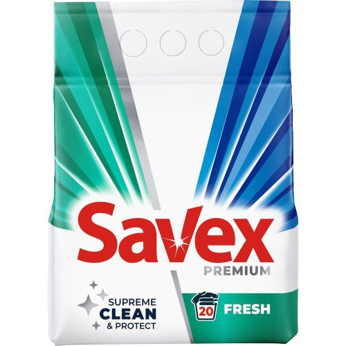 Savex Fresh прах за пране, 20 пранета (2 кг)
