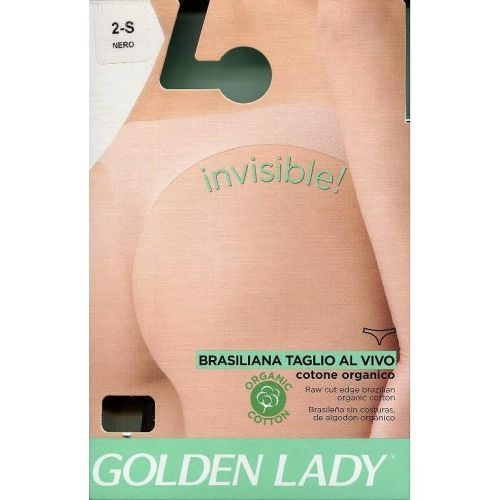 Golden Lady дамска бразилиана от органичен памук, лазерно изрязана - бяла 3/М (1 бр.)