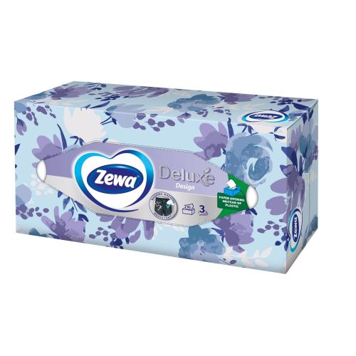 Zewa Delux Design трипластови кърпи за лице в кутия (90 бр.)
