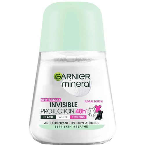 Garnier Mineral Floral Touch Invisible Protection Black, White, Colors рол он (50 мл)