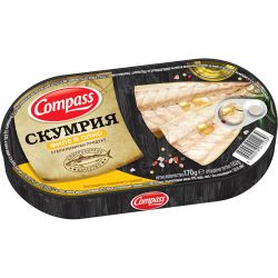 Компас скумрия филе в слънчогледево масло (170 г)