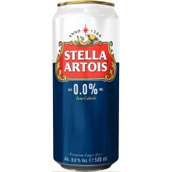 Stella Artois безалкохолна бира 0.0%, кен (500 мл)