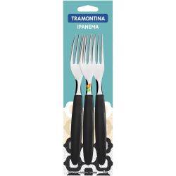 Tramontina вилица с пластмасова дръжка черна (3 бр.)