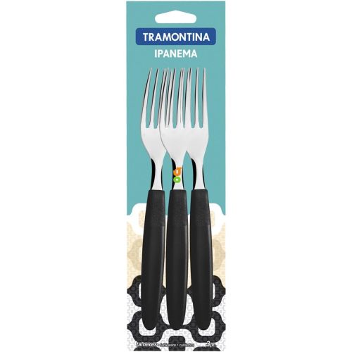 Tramontina вилица с пластмасова дръжка черна (3 бр.)