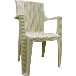 Megaplast Rattan Amelia стол бежов (1 бр.)