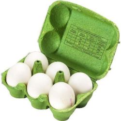 Ангелов бели яйца от свободни кокошки, размер M (6 бр.)