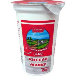 Мандра Горна Росица кисело мляко 3.6% (400 г)