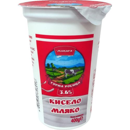 Мандра Горна Росица кисело мляко 3.6% (400 г)