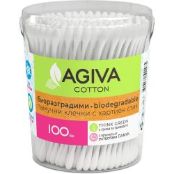 Agiva Cotton биоразградими клечки за уши (100 бр.)