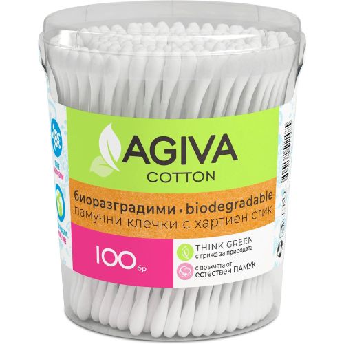 Agiva Cotton биоразградими клечки за уши (100 бр.)