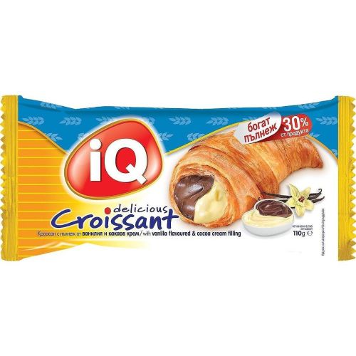 IQ кроасан с ванилия и какаов крем (110 г)