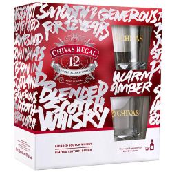Chivas Regal шотландско уиски, 12 годишно с 2 чаши (700 мл)