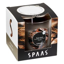 Spaas свещ в чаша за подарък, екзотично дърво (1 бр.)