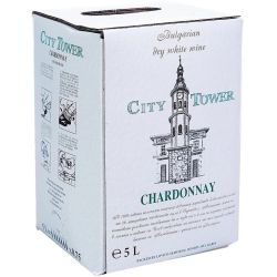 City Tower бяло вино шардоне, Bag in Box (5 л)