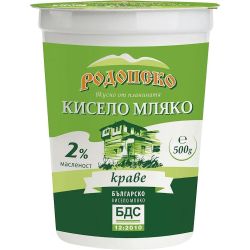 Родопско краве кисело мляко по БДС 2% (400 г)