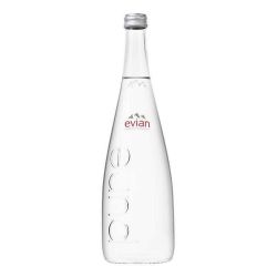 Evian минерална вода, стъклена бутилка (750 мл)