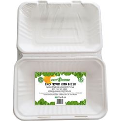 eco4home еко пулп кутия с капак 23 см х 15 см, компостируеми (10 бр.)