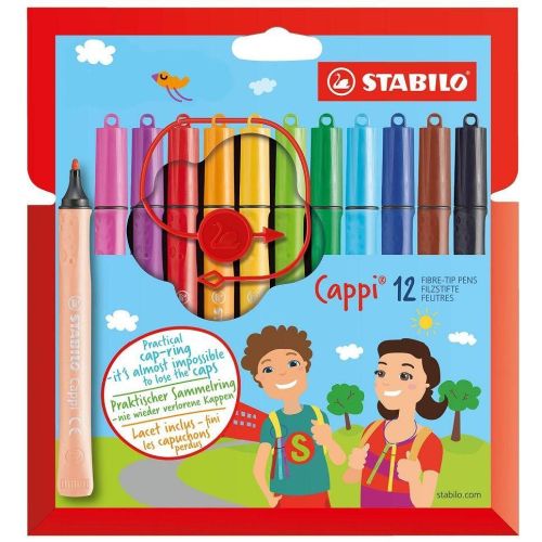 Stabilo Cappi флумастери 12 цвята (1 бр.)