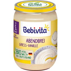 Bebivita млечна каша грис ванилия, 5+ месеца (190 г)