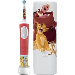 Oral-B Vitality Pro Kids 3+ Lion King електрическа четка за зъби и калъфче за път (1 бр.)
