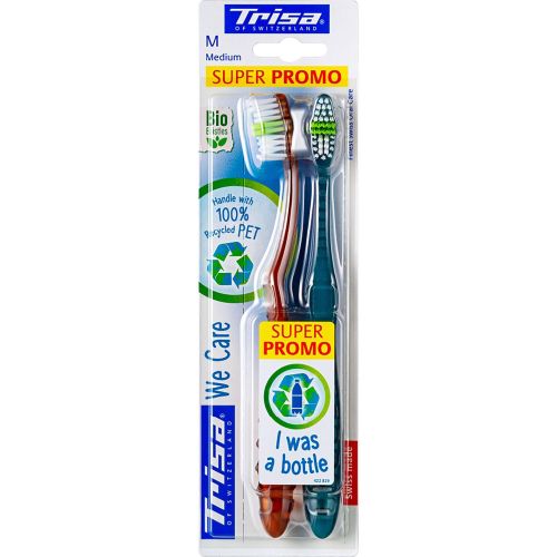 Trisa We Care Medium Duo четка за зъби (2 бр.)