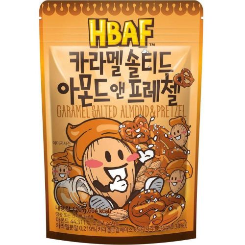 HBAF бадеми с вкус солен карамел и претцел (120 г)