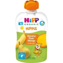Hipp био плодова закуска с банан, круша и манго (100 г)