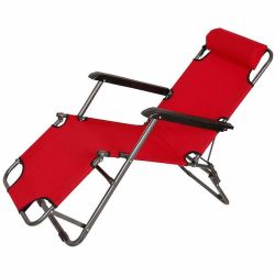 Muhler сгъваем шезлонг, 153 см х 60 см х 78 см (1 бр.)