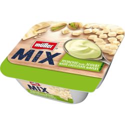 Müller Mix йогурт с шам фъстък и вафли в бял шоколад (130 г)