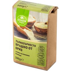 Екосем пълнозърнесто брашно от ориз (500 г)
