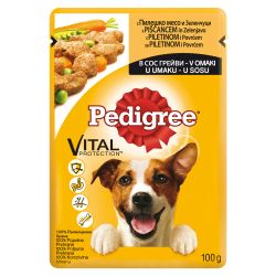 Pedigree пауч с пилешко месо и зеленчуци (100 г)