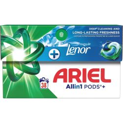 Ariel с Lenor капсули за пране, 38 пранета (38 бр.)