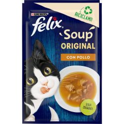 Felix Soup Original с пиле, допълваща храна за котки (48 г)