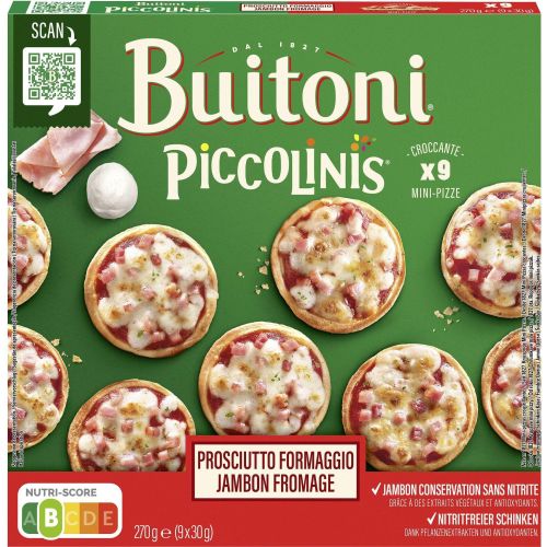 Buitoni мини пици прошуто, 9 бр. х 30 г (270 г)