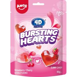 Amos 4D Gummy Hearts ягода и череша (65 г)