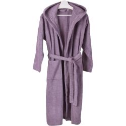 PNG Комфорт халат за баня с качулка, цвят пепел от рози, S-XL, размер L