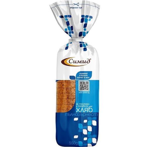 Симид пълнозърнест хляб тостер (550 г)