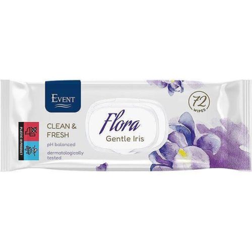 Event Flora Gentel Iris мокри кърпи (72 бр.)