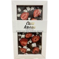 Casa Kakau занаятчийски шоколад с ягода без добавена захар (70 г)