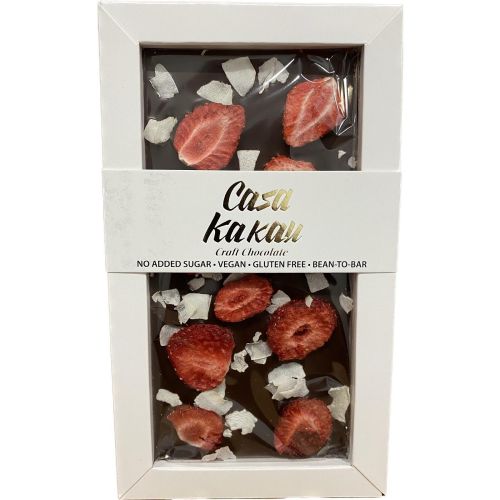 Casa Kakau занаятчийски шоколад с ягода без добавена захар (70 г)