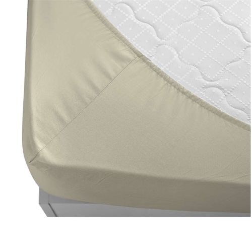 PNG долен чаршаф трико с ластик, екрю, 180/200 см (1 бр.)